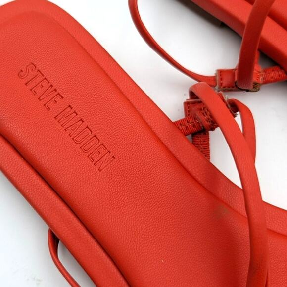 Steve Madden Lynley Women's Slingback Sandals Square Toe Red Size US6M - Picture 6 of 12